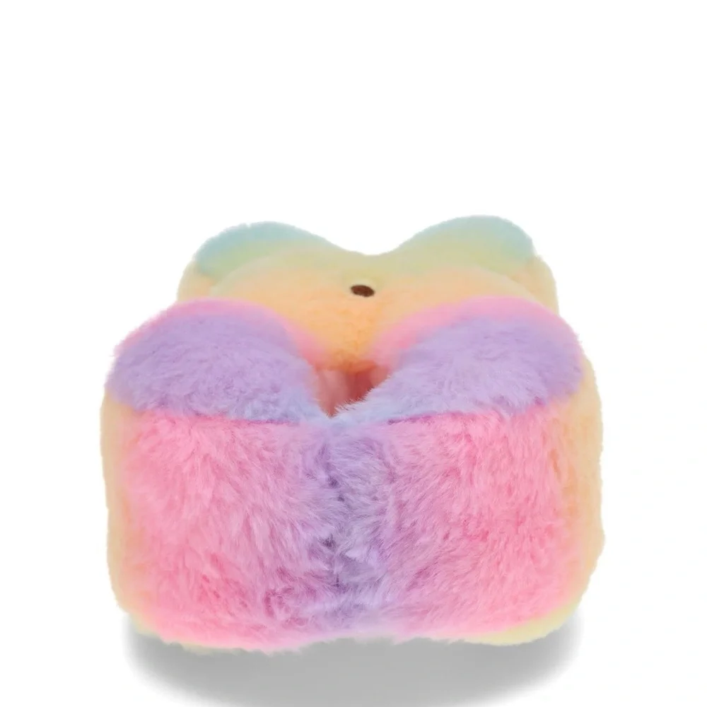 NEW Peeps Bunny Fleece Slippers in Tie Dye Multi-Color